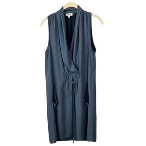Aritzia Wilfred Drapey Slouchy Sleeveless Blue Dress Size S